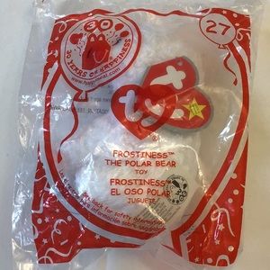 ☘️2 for $10 Sale☘️Frostiness The Polar Bear, TY McDonald’s Happy Meal toy , NEW